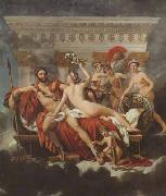 Jacques-Louis David Mars disarmed by venus and the three graces (mk02) Sweden oil painting reproduction